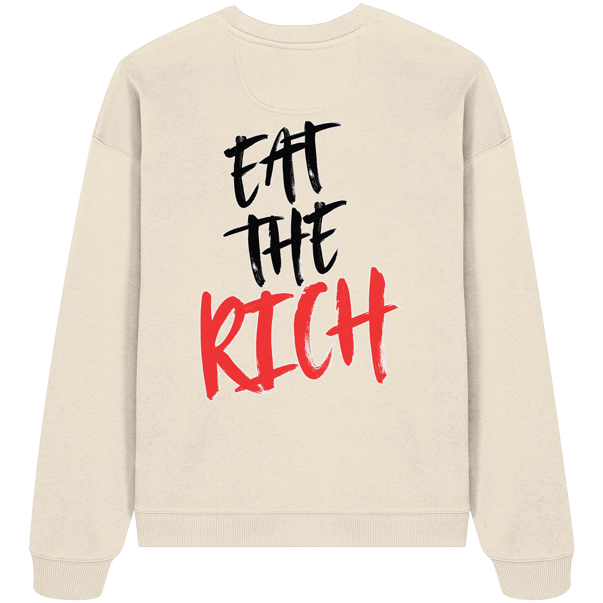 Eat the Rich "Skull Edition" Backprint - Organic Oversize Sweatshirt