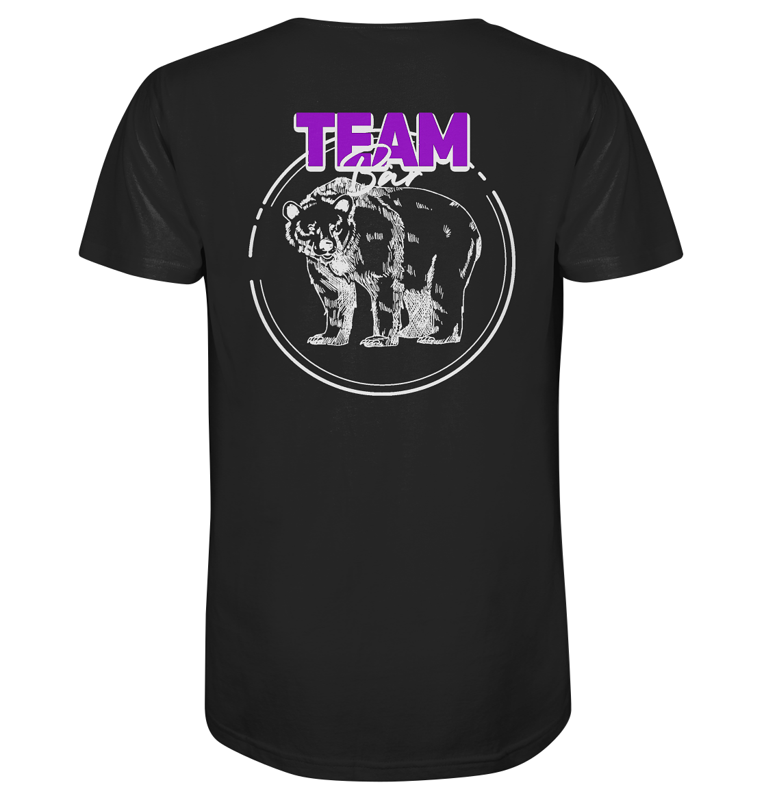 Team Bär Backprint (weiß) Unisex Shirt