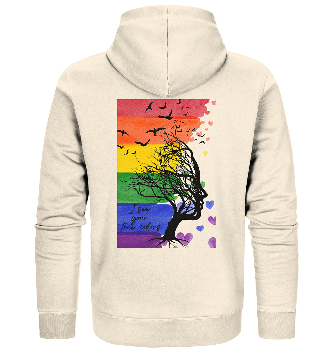 I see your True colors Unisex Sweatjacke Backprint