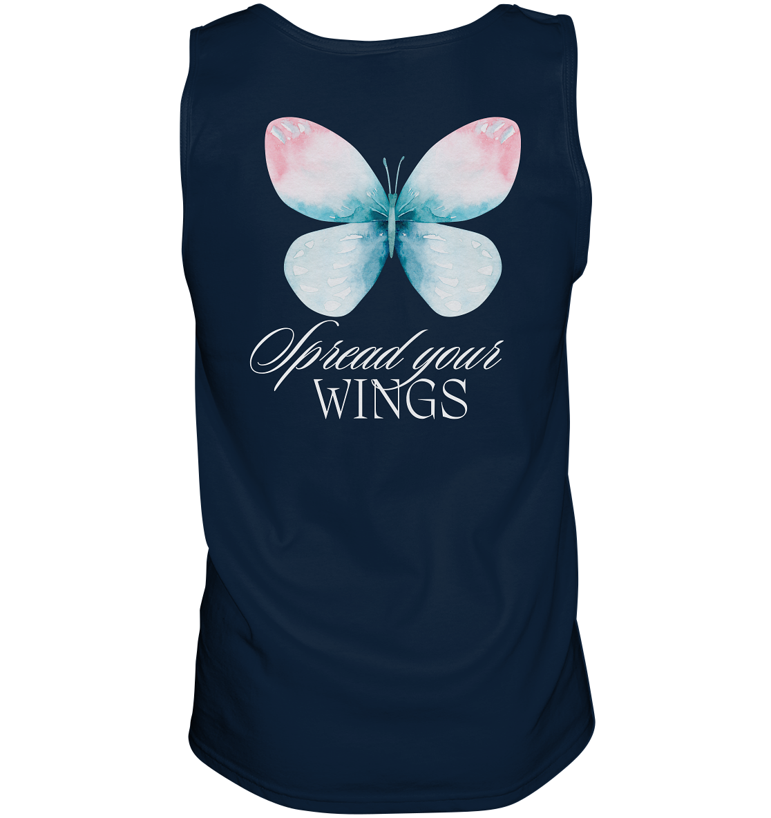 Spread your Wings (weiße Schrift) “Männer” Tank-Top