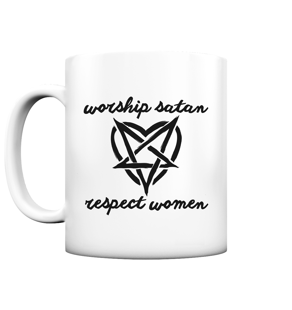 Worship Satan Respect Women - Tasse matt