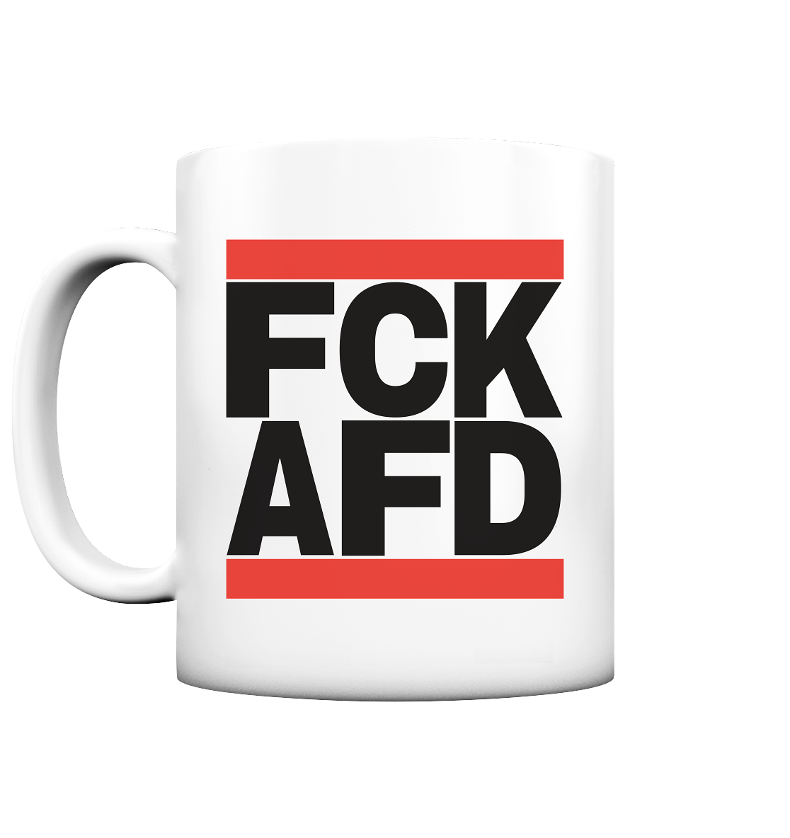 FCK AFD (schwarze Schrift) - Tasse (matt)