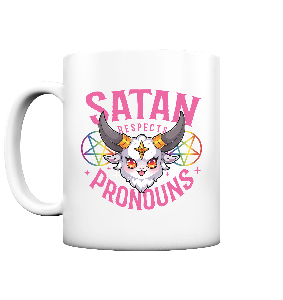 Satan Respects Pronouns - Tasse matt