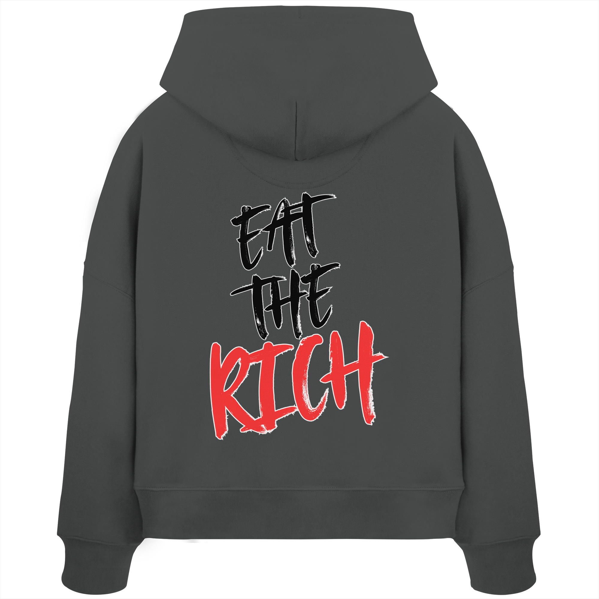 Eat the Rich "Skull Edition" Backprint - Womens Organic Boxcut Hoodie