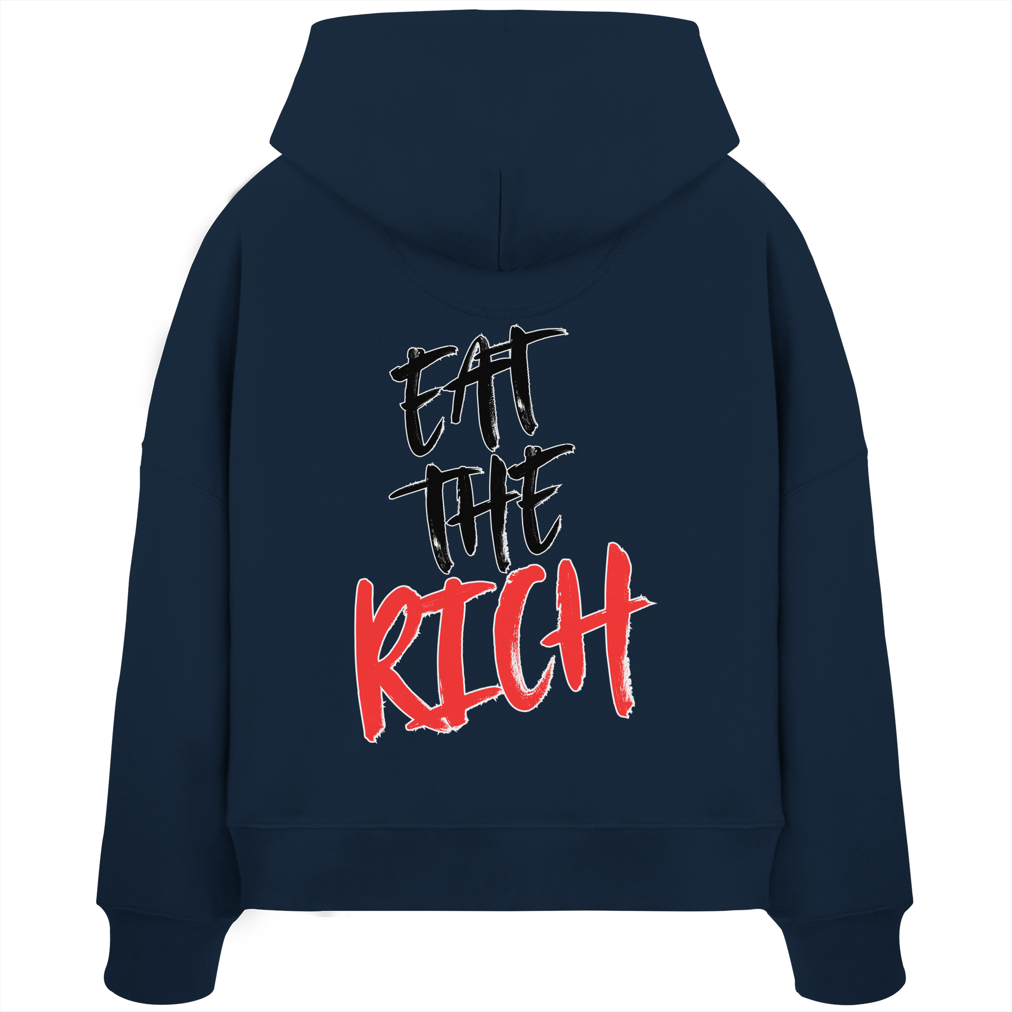 Eat the Rich "Skull Edition" Backprint - Womens Organic Boxcut Hoodie