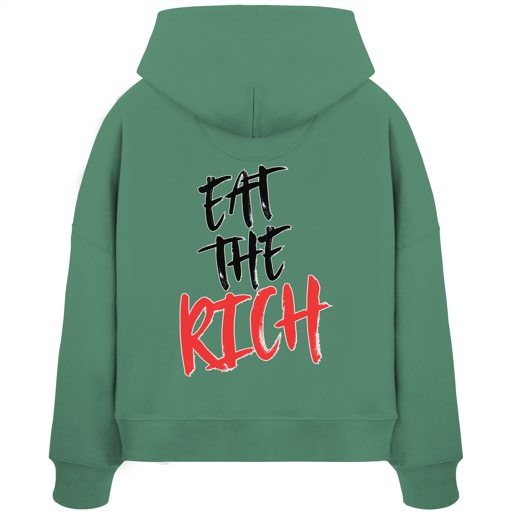 Eat the Rich "Skull Edition" Backprint - Womens Organic Boxcut Hoodie