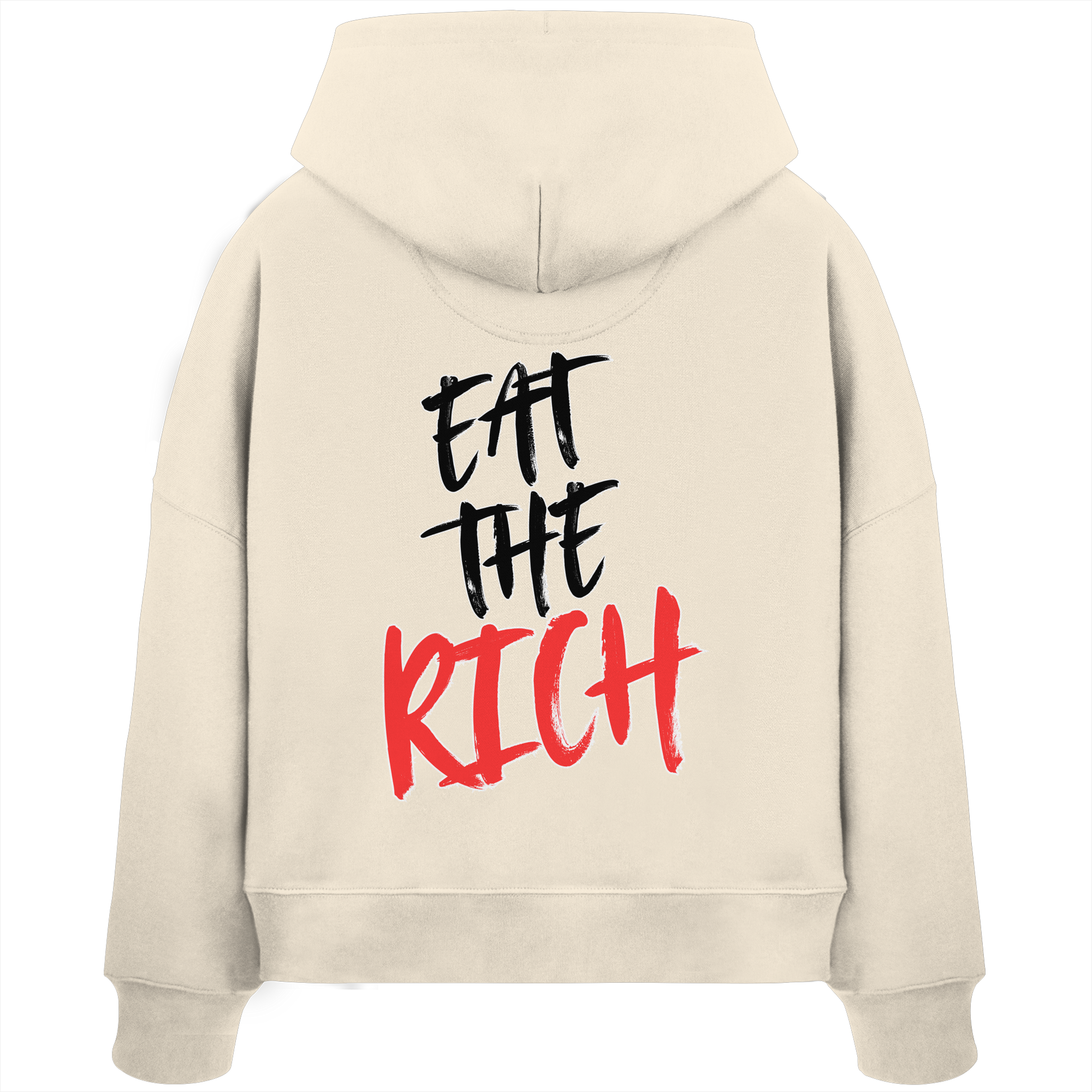 Eat the Rich "Skull Edition" Backprint - Womens Organic Boxcut Hoodie