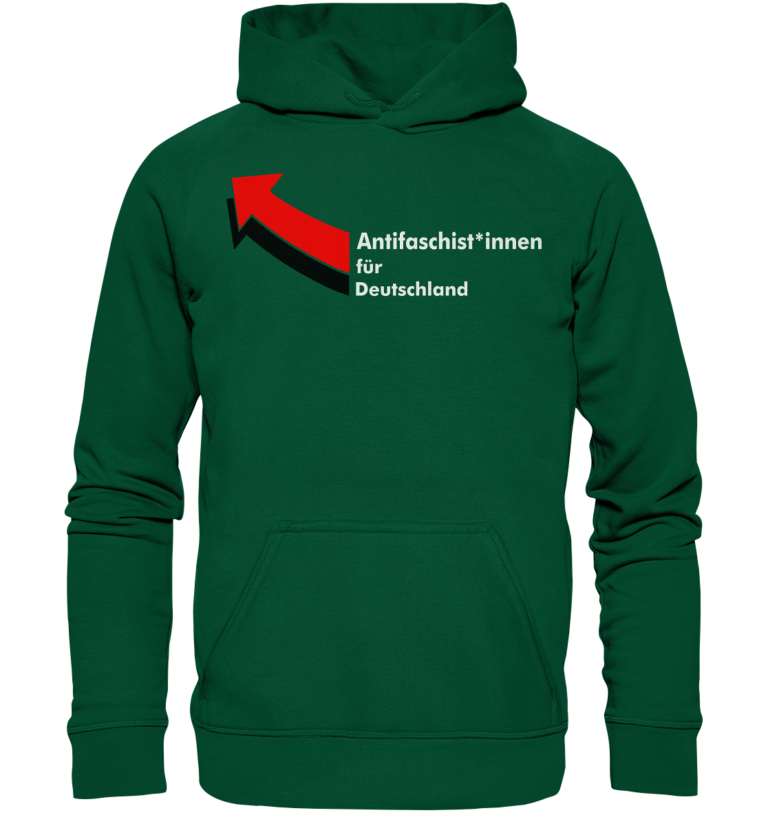 Antifaschist*innen für Deutschland (weiße Schrift) Hoodie