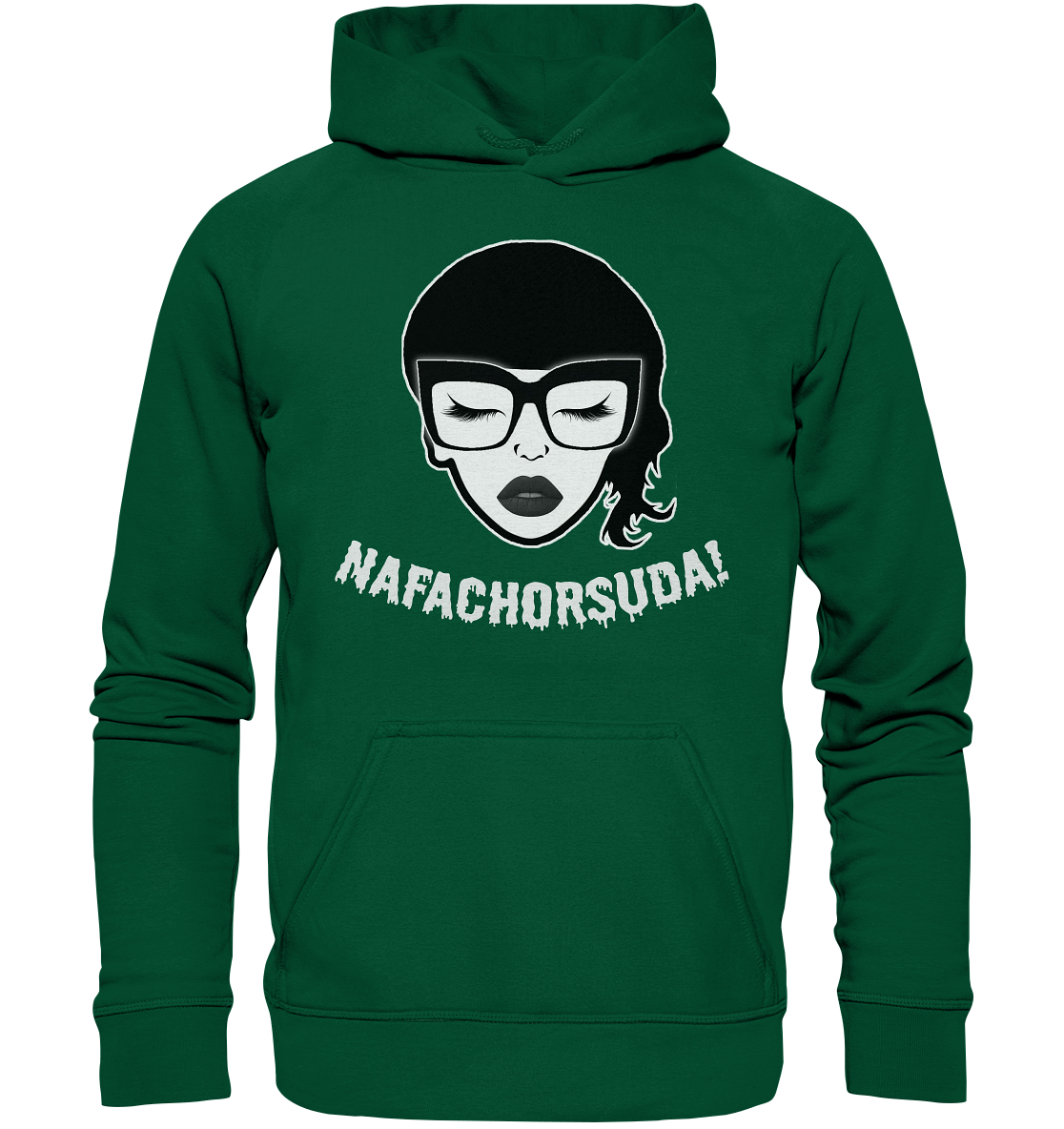 Nafachorsuda! Weiße Schrift Hoodie