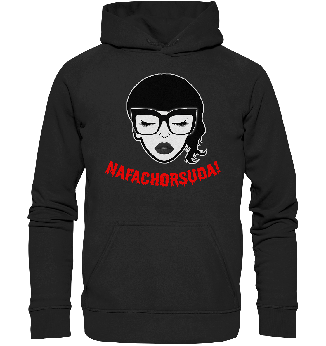 Nafachorsuda! Rote Schrift Hoodie