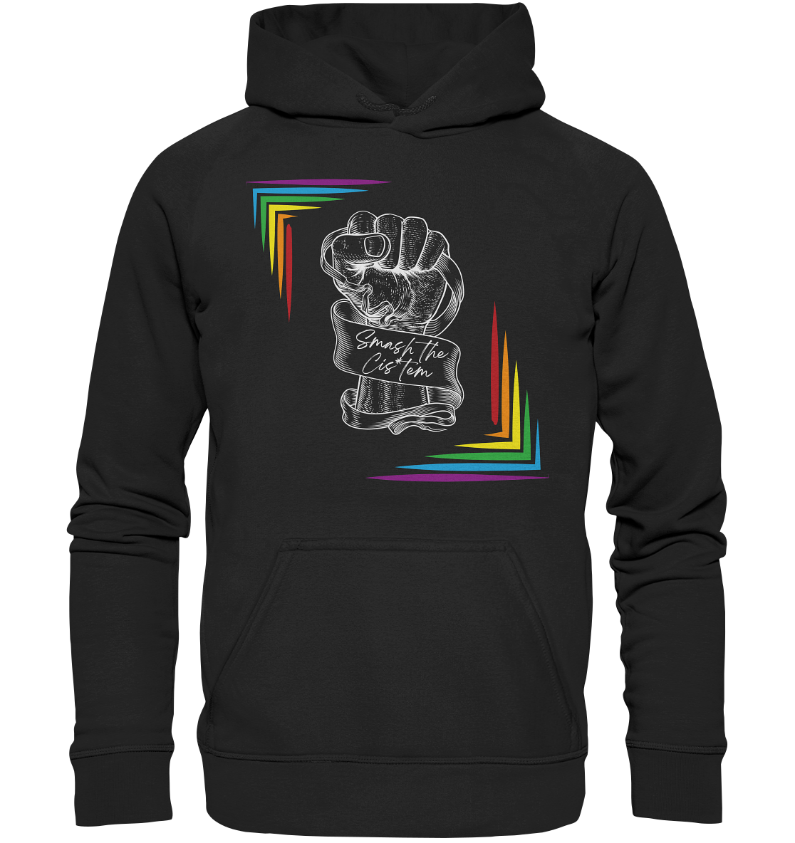 Smash The Cistem (weiße Schrift) Hoodie