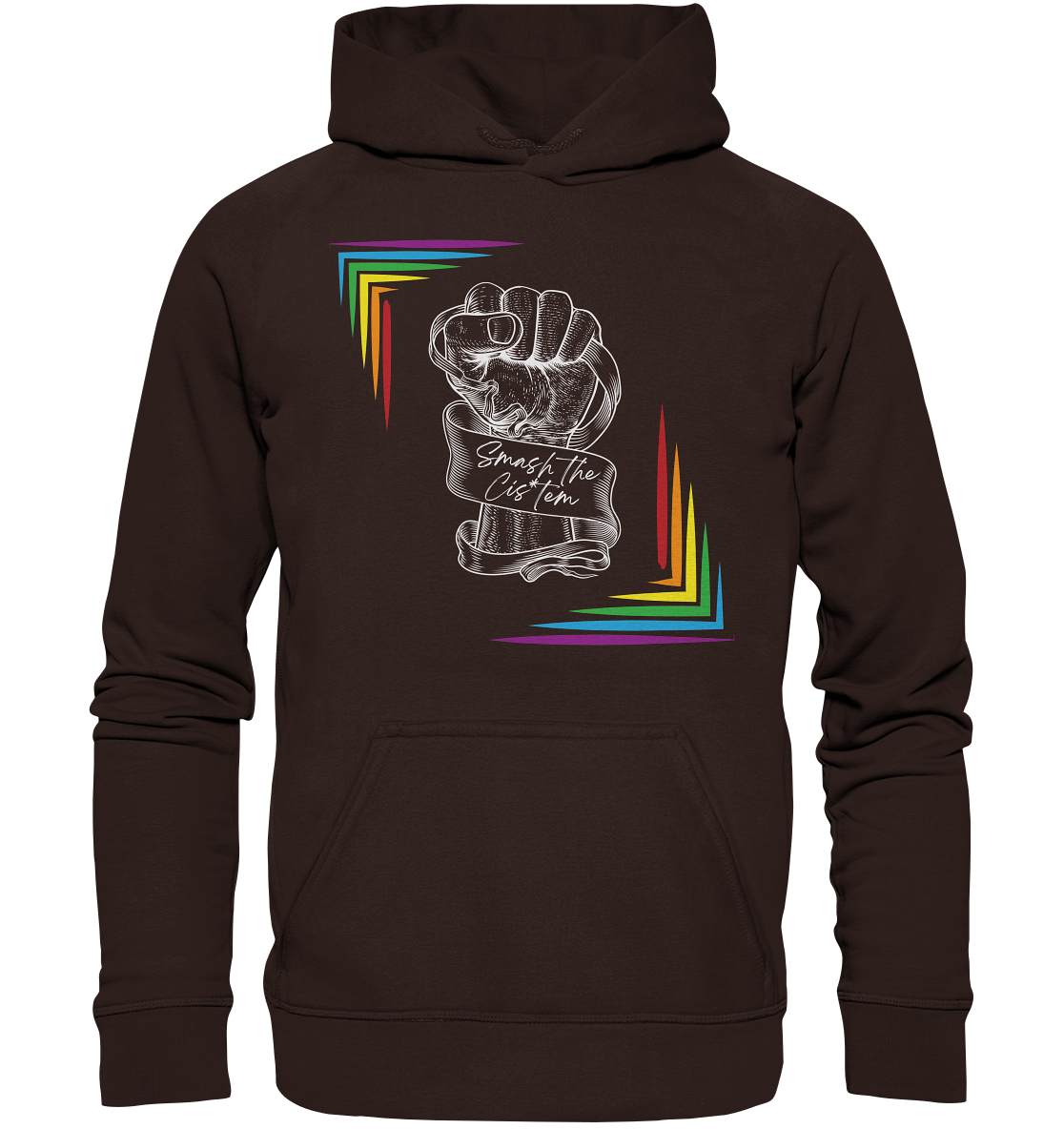 Smash The Cistem (weiße Schrift) Hoodie