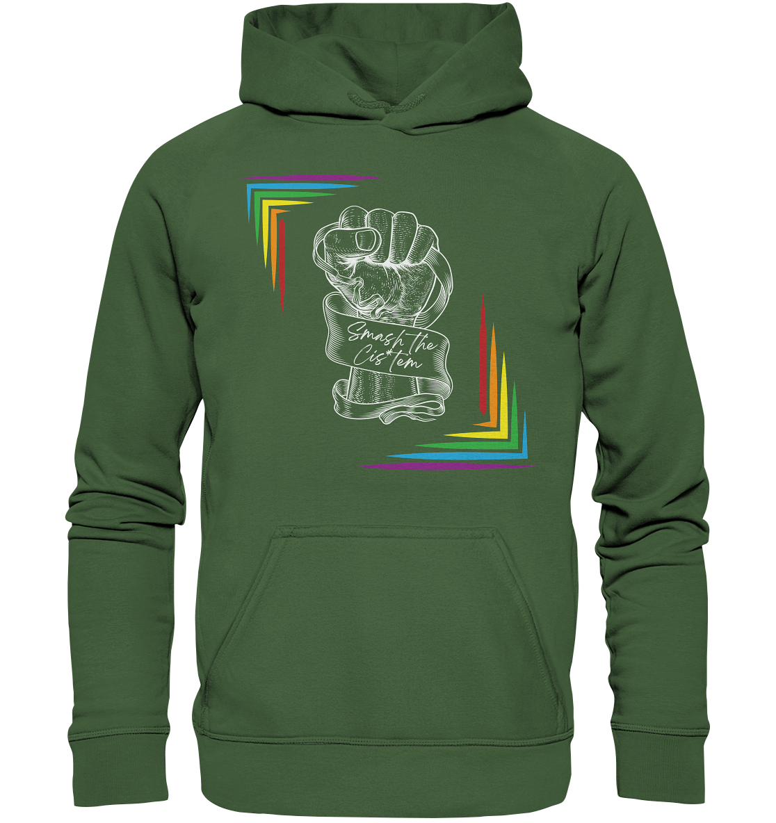 Smash The Cistem (weiße Schrift) Hoodie