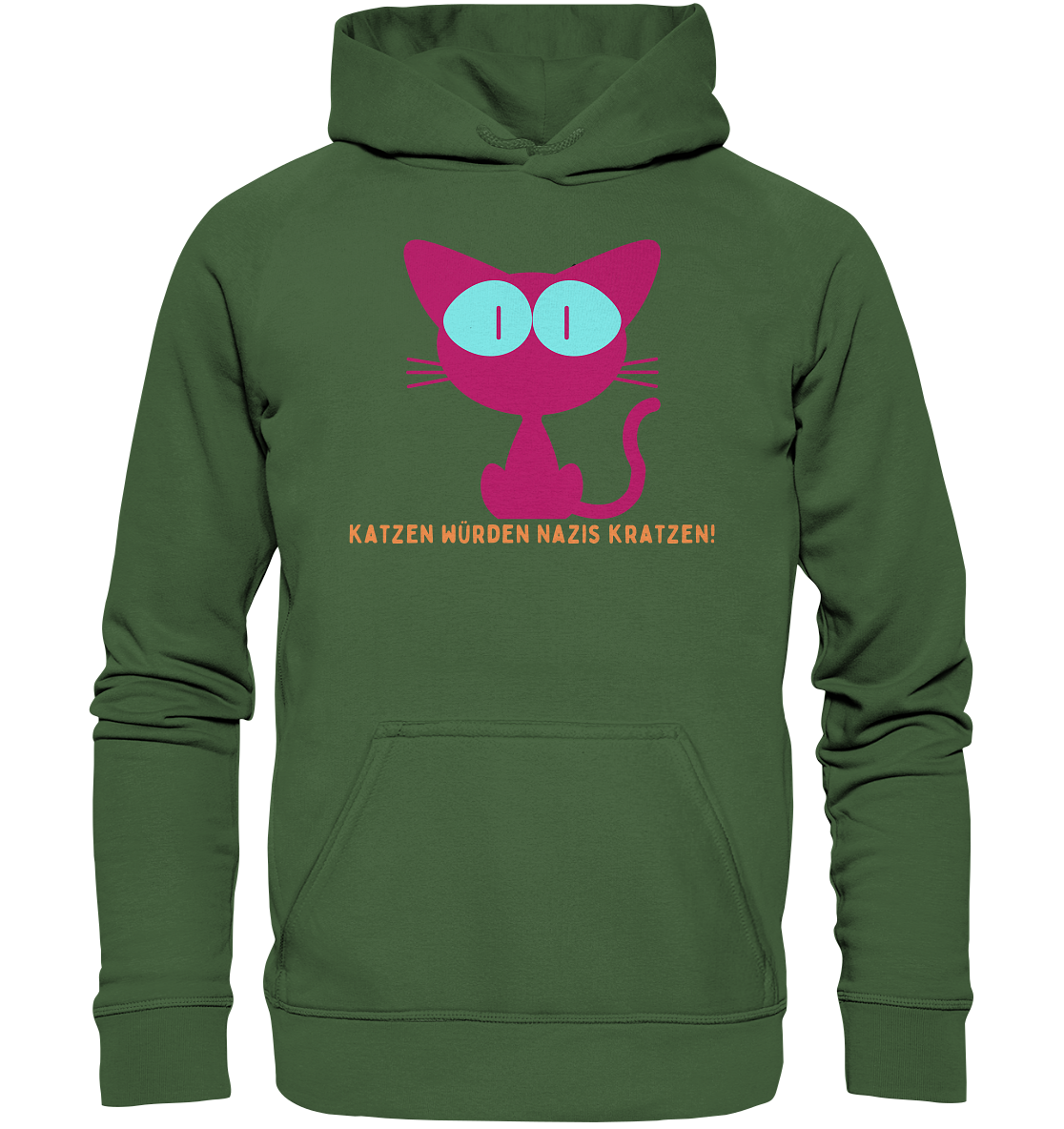 Katzen würden Nazis kratzen Hoodie