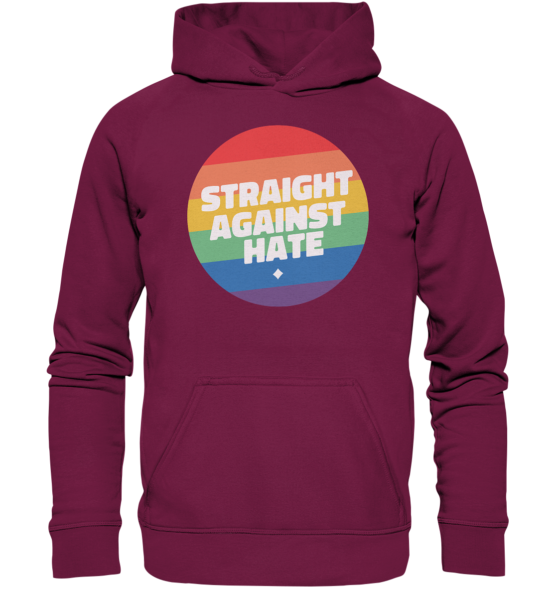 Straight Against Hate Badge Hoodie