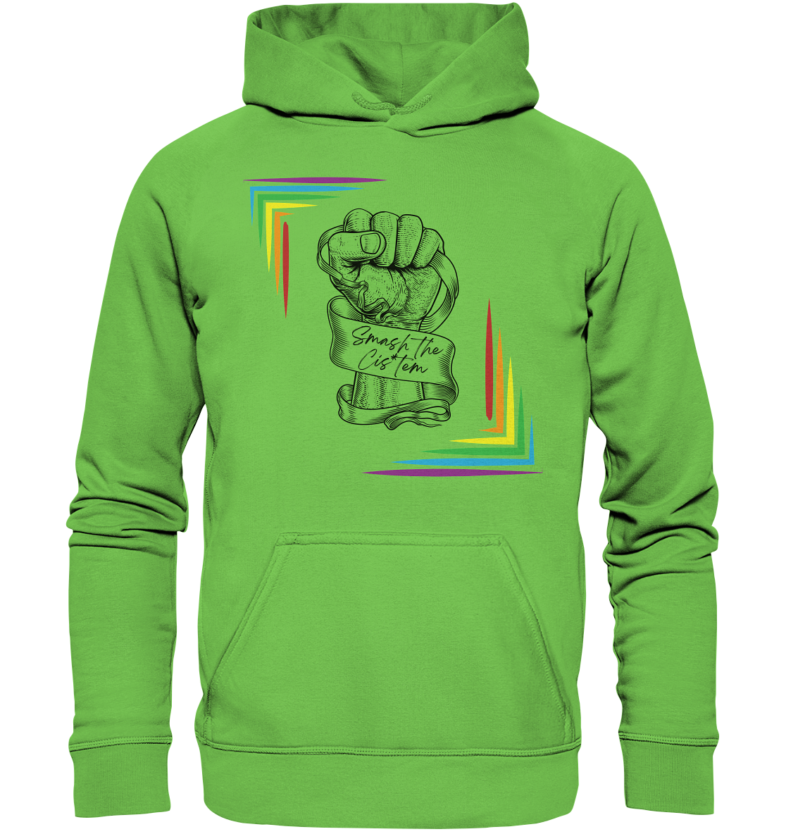 Smash The Cistem (schwarze Schrift) Hoodie