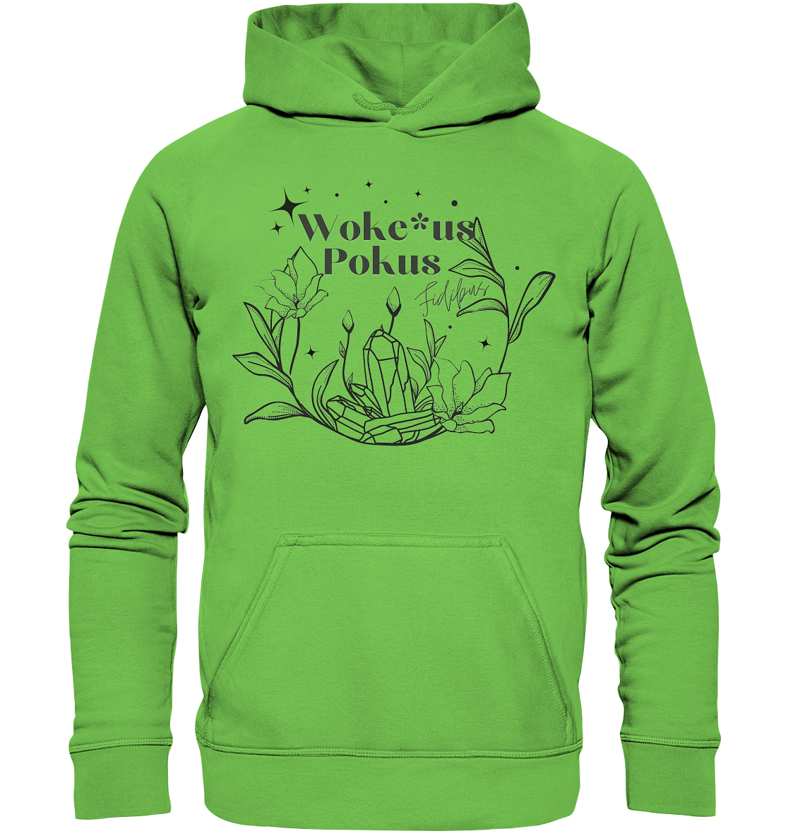 Woke*us Pokus (schwarze Schrift) - Basic Unisex Hoodie