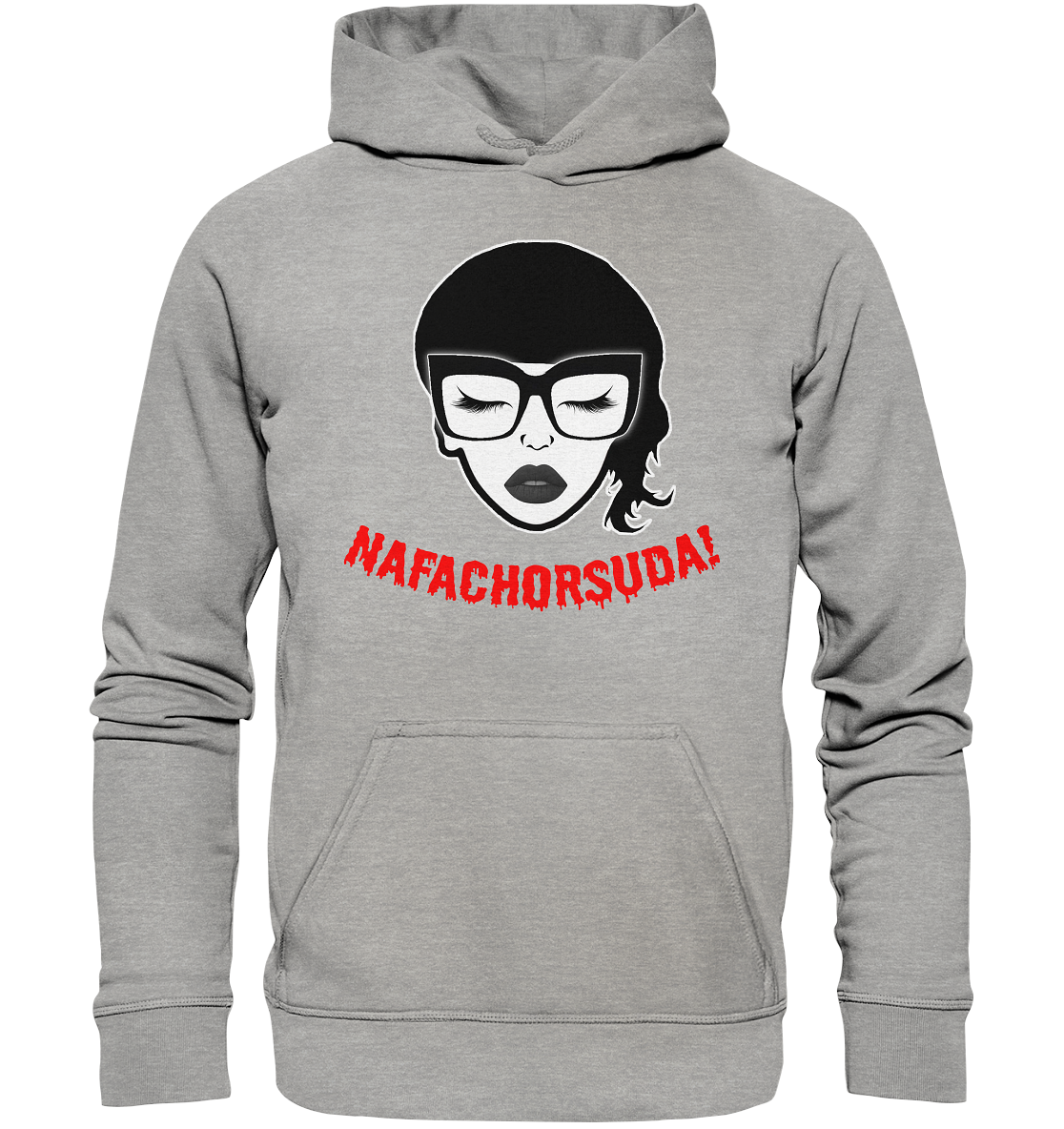 Nafachorsuda! Rote Schrift Hoodie