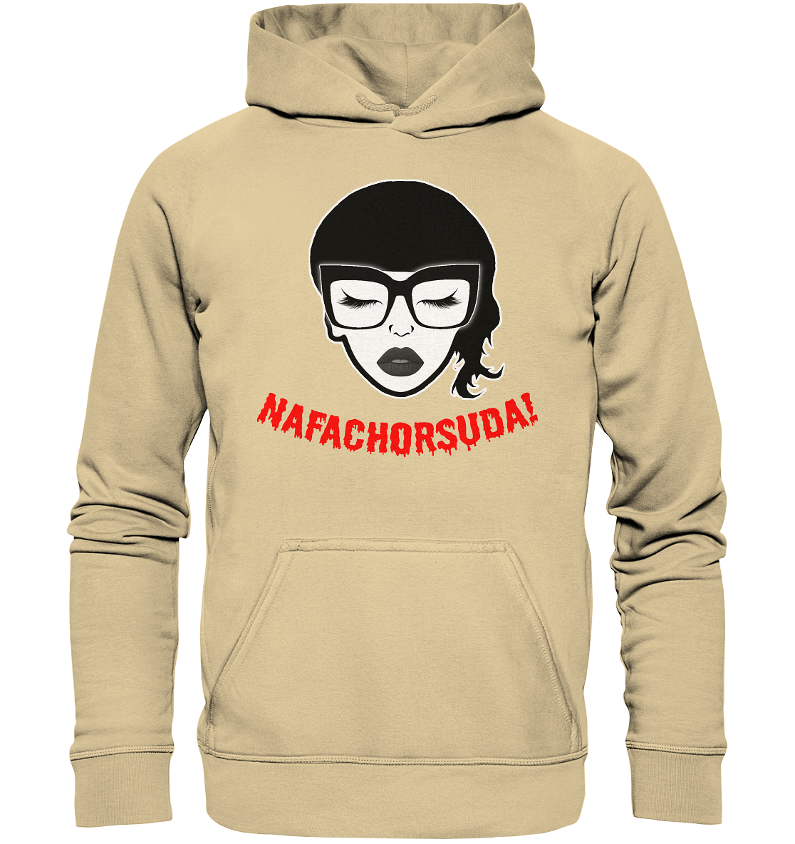 Nafachorsuda! Rote Schrift Hoodie