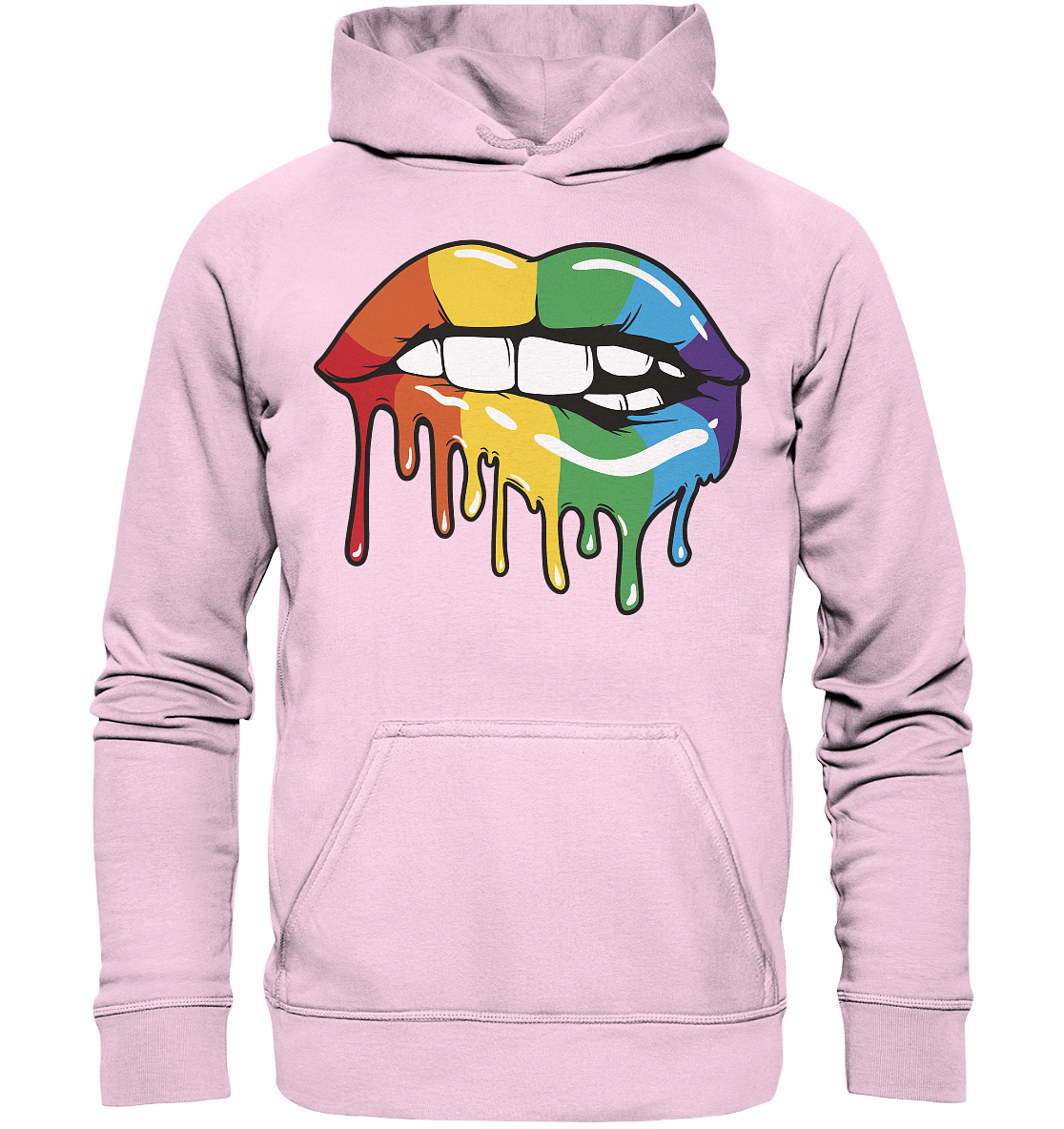 Regenbogen Lippen Hoodie