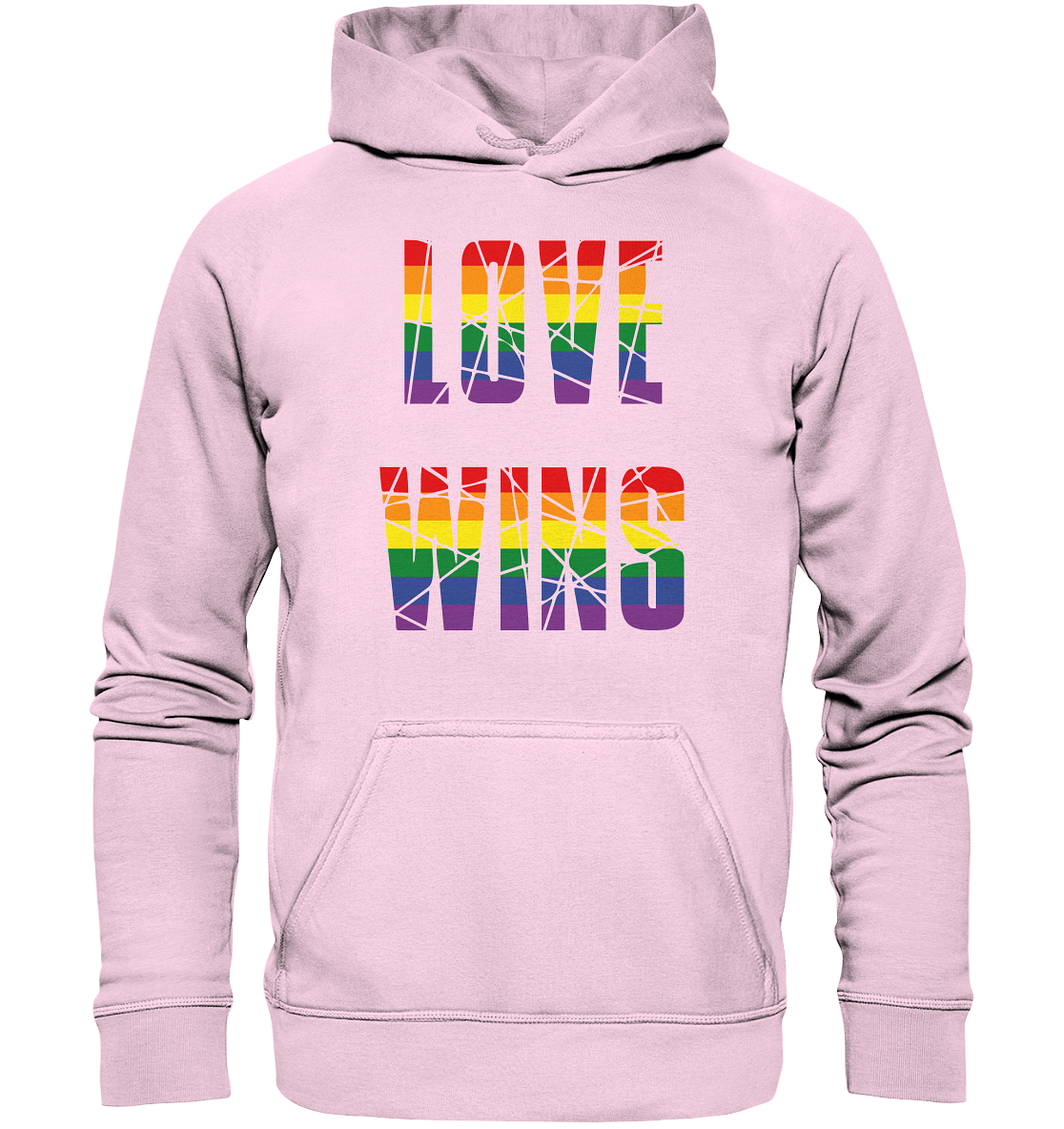 LOVE WINS in Regenbogen-Farben Hoodie