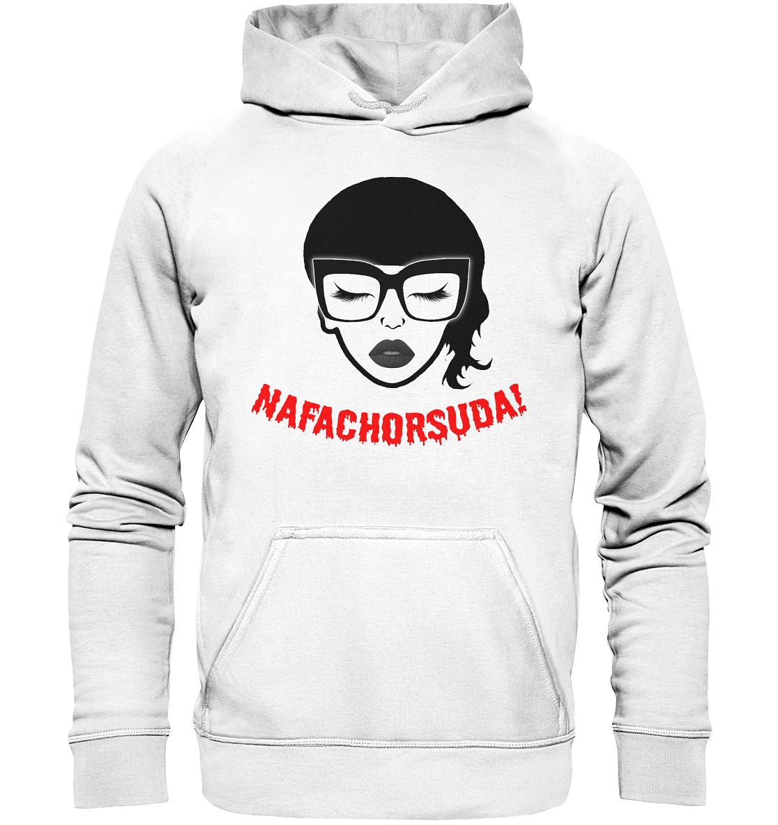 Nafachorsuda! Rote Schrift Hoodie