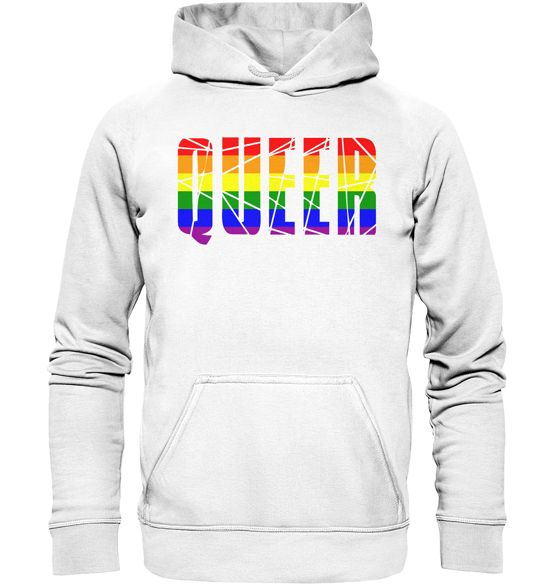 QUEER in Regenbogen-Farben Hoodie