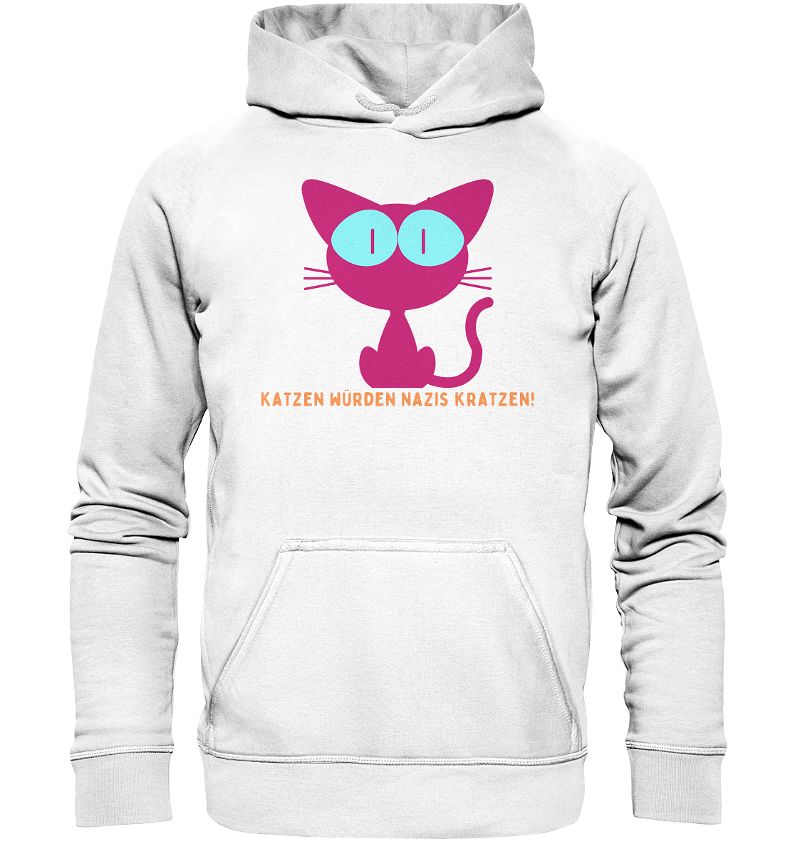 Katzen würden Nazis kratzen Hoodie