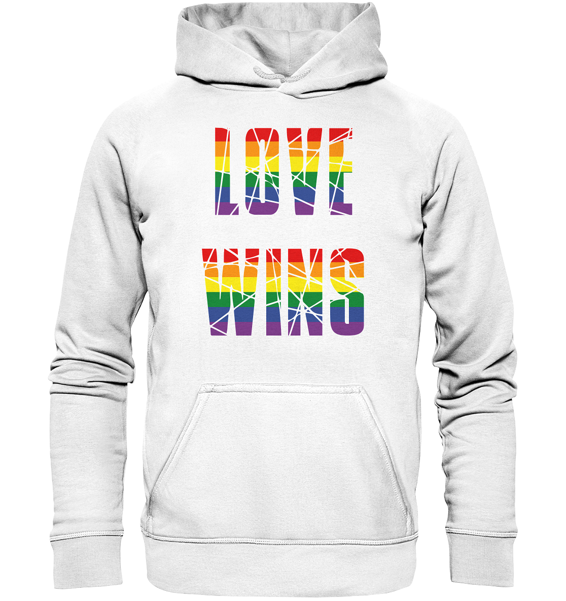 LOVE WINS in Regenbogen-Farben Hoodie