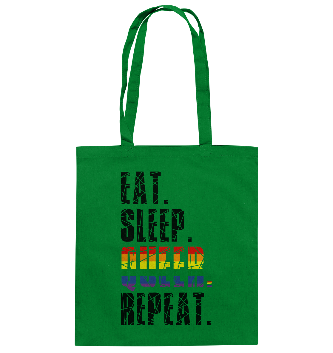 EAT. SLEEP. QUEER. REPEAT. Stoffbeutel