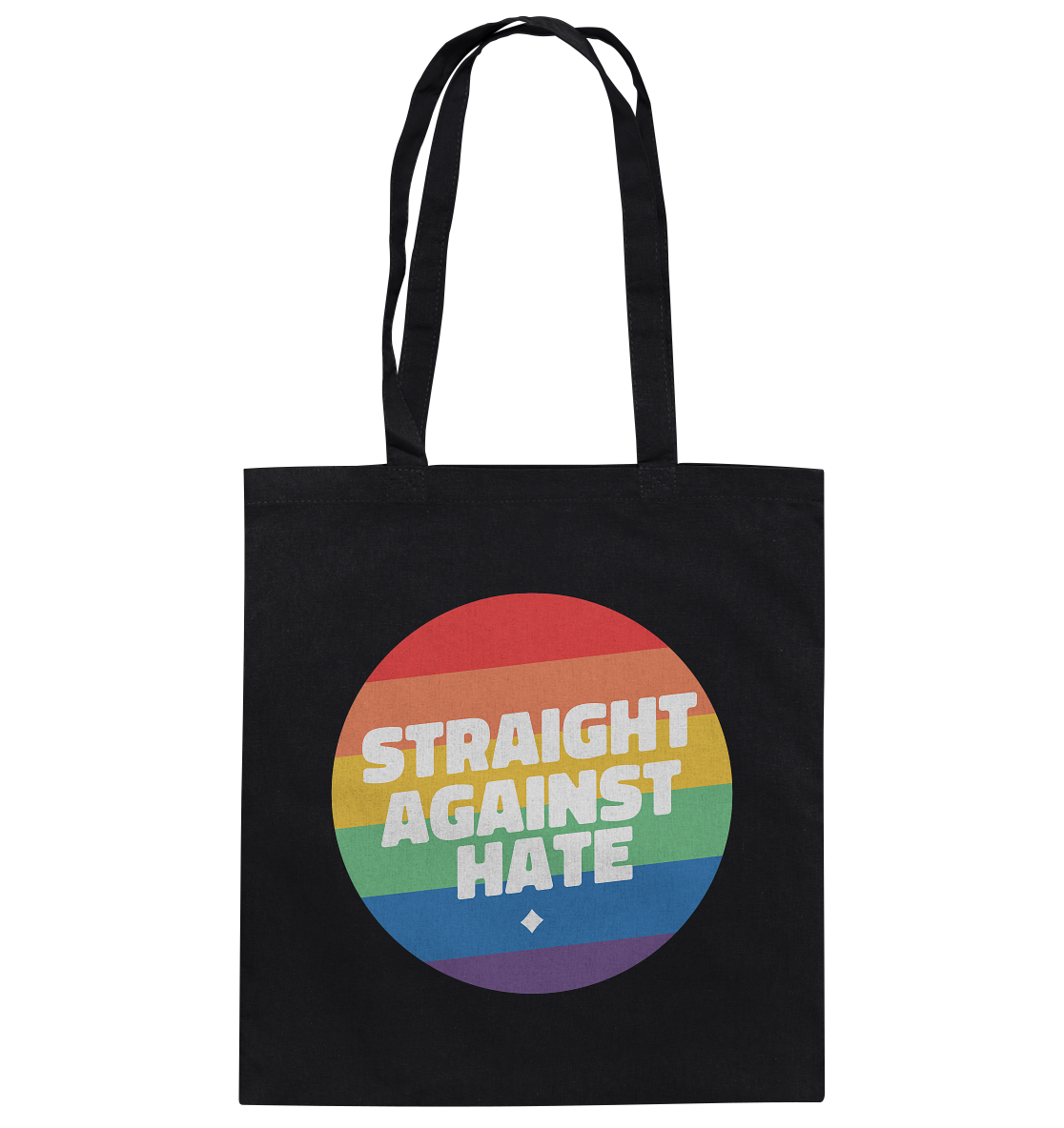 Straight Against Hate Badge Stoffbeutel