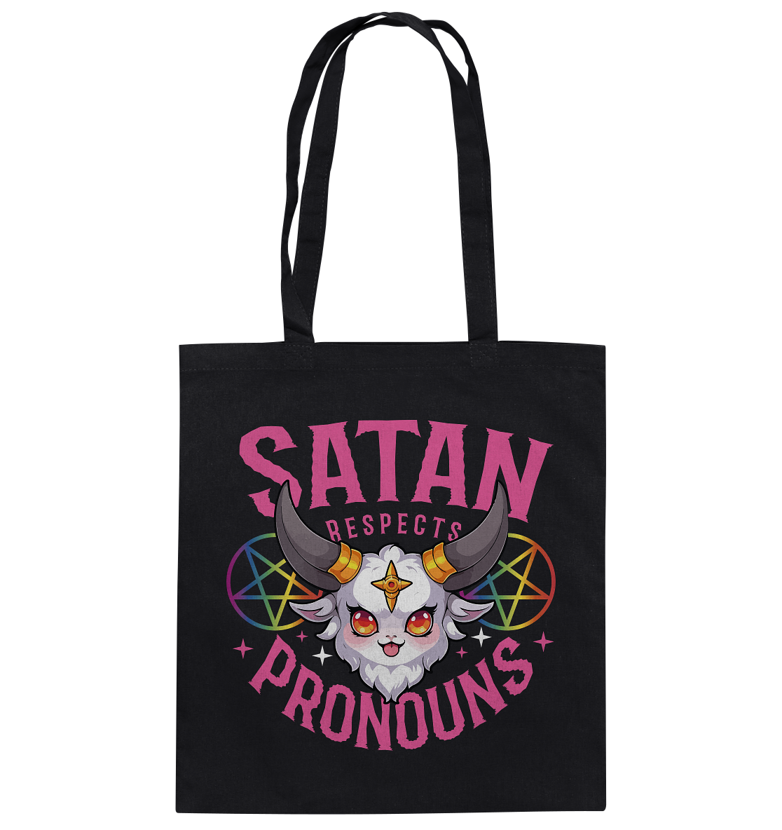 Satan Respects Pronouns - Baumwolltasche