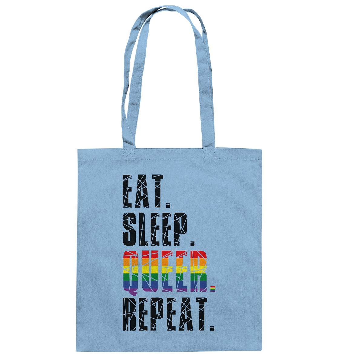 EAT. SLEEP. QUEER. REPEAT. Stoffbeutel