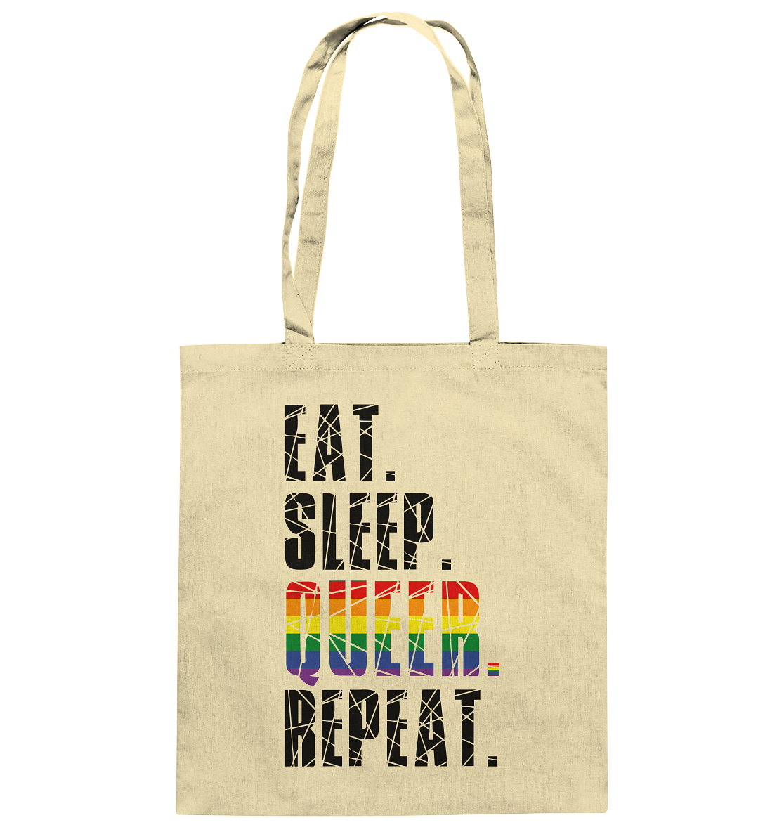 EAT. SLEEP. QUEER. REPEAT. Stoffbeutel