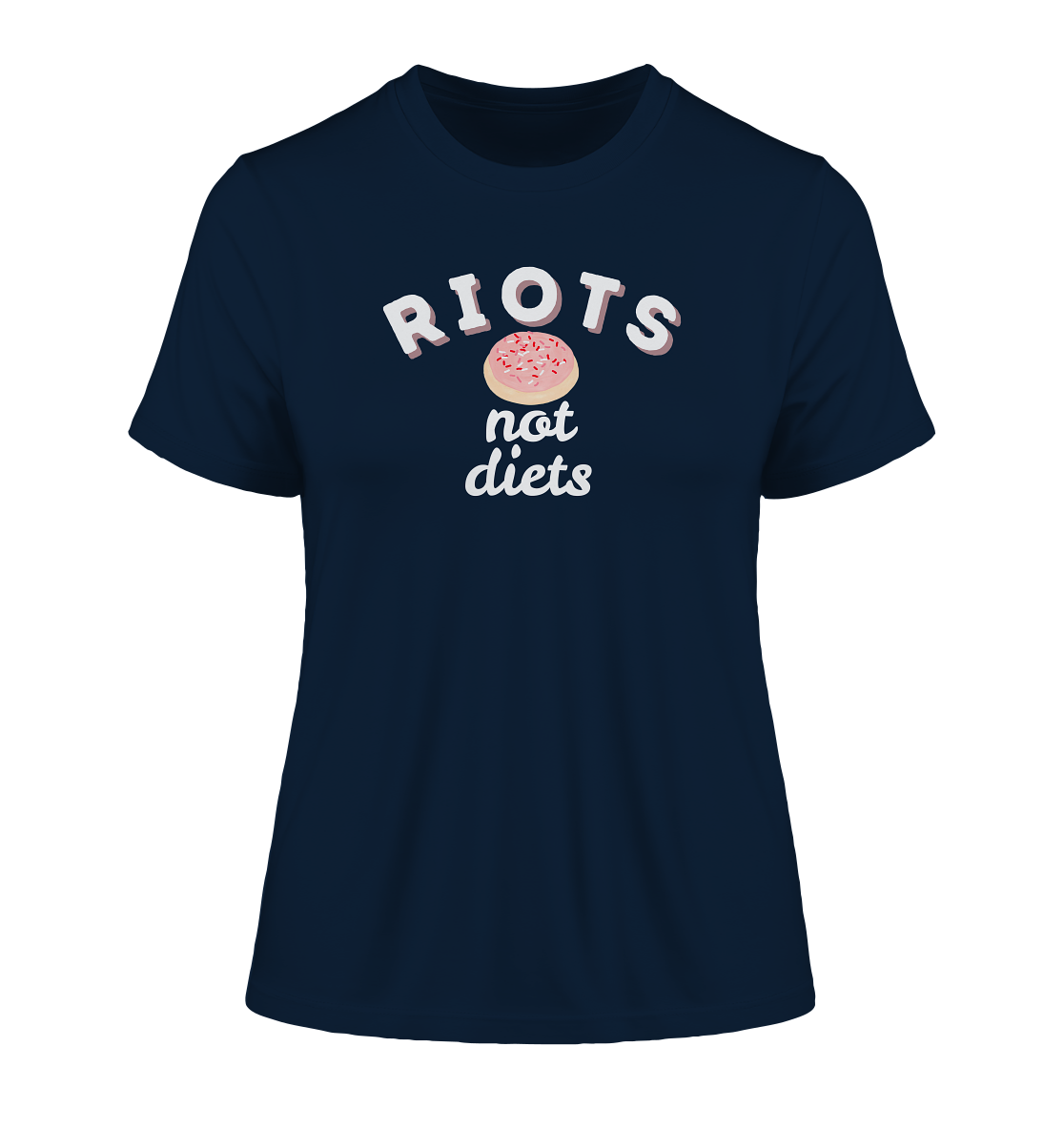 Riots not Diets - Fitted Ladies Organic Shirt