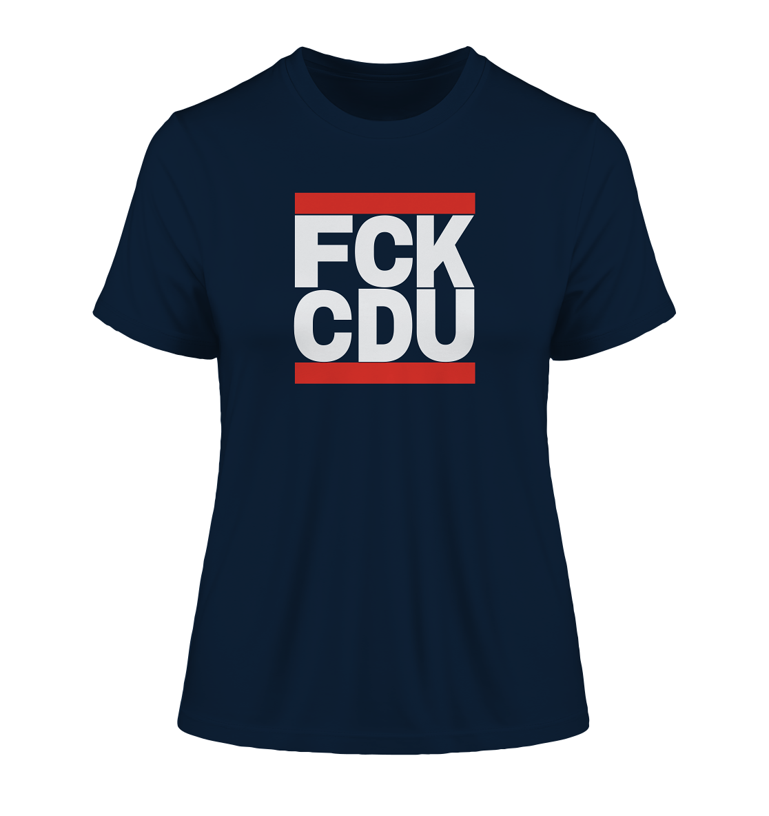 FCK CDU (weiße Schrift) - Fitted Ladies Organic Shirt