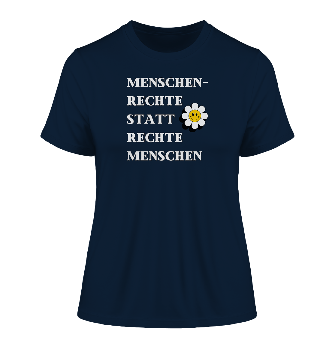 Menschenrechte statt rechte Menschen - Fitted Ladies Organic Shirt