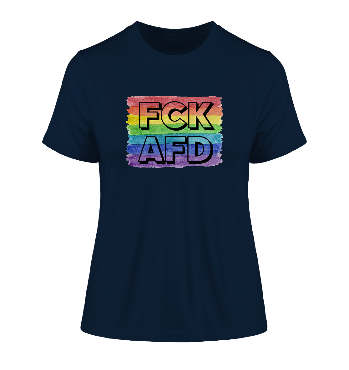 FCK AFD "Rainbow Resistance Edition" - Fitted Ladies Organic Shirt