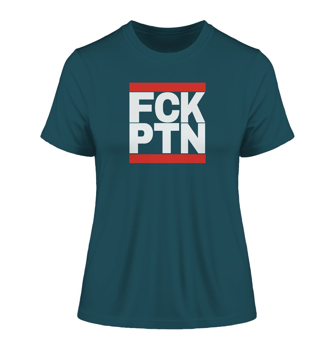 FCK PTN (weiße Schrift) - Fitted Ladies Organic Shirt