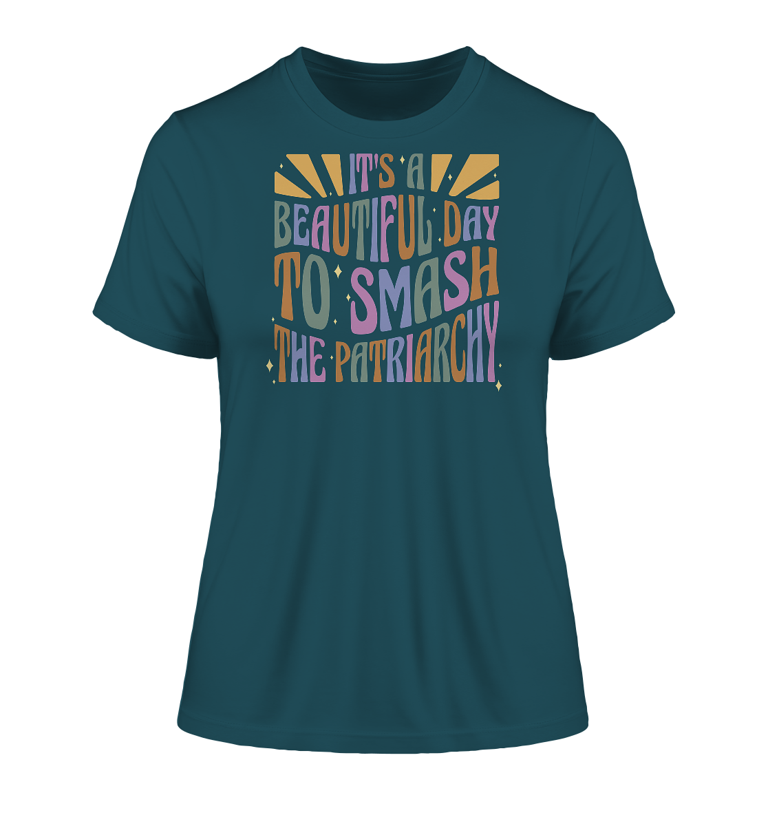 It's a Beautiful Day to Smash the Patriarchy - Fitted Ladies Organic Shirt