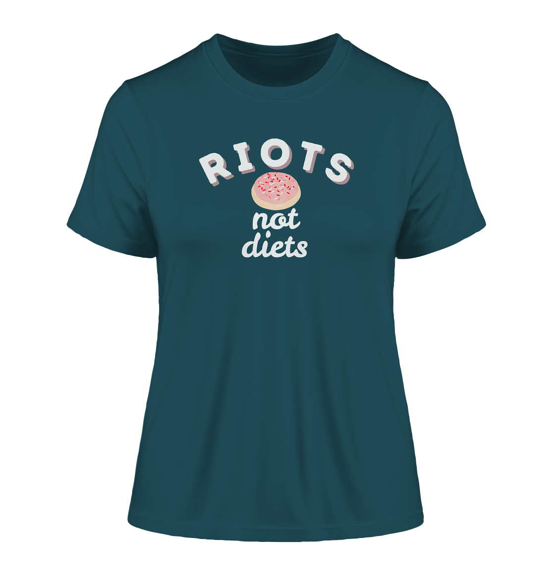 Riots not Diets - Fitted Ladies Organic Shirt