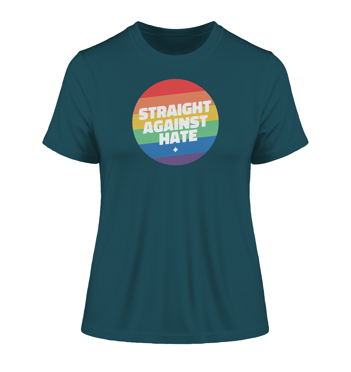 Straight Against Hate Badge "Frauen" Stanley/Stella Fitted T-Shirt