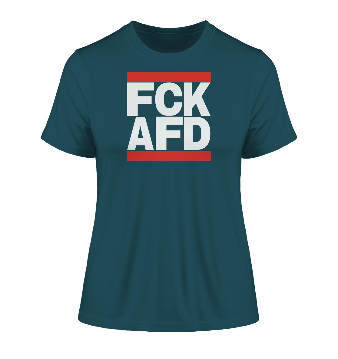 FCK AFD (weiße Schrift) - "Frauen" Stanley/Stella Fitted T-Shirt