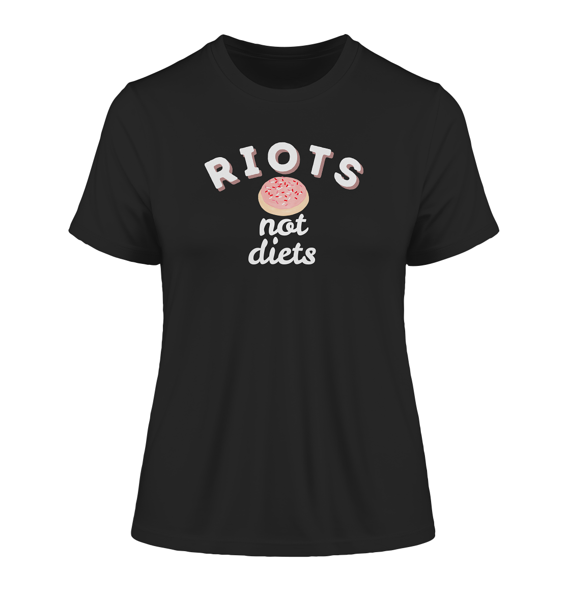 Riots not Diets - Fitted Ladies Organic Shirt