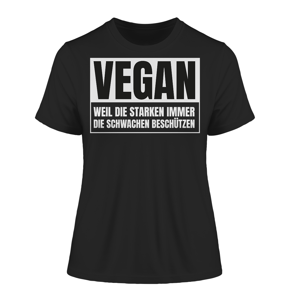 Vegan Weil die Starken die Schwachen beschützen - "Frauen" Stanley/Stella Fitted T-Shirt