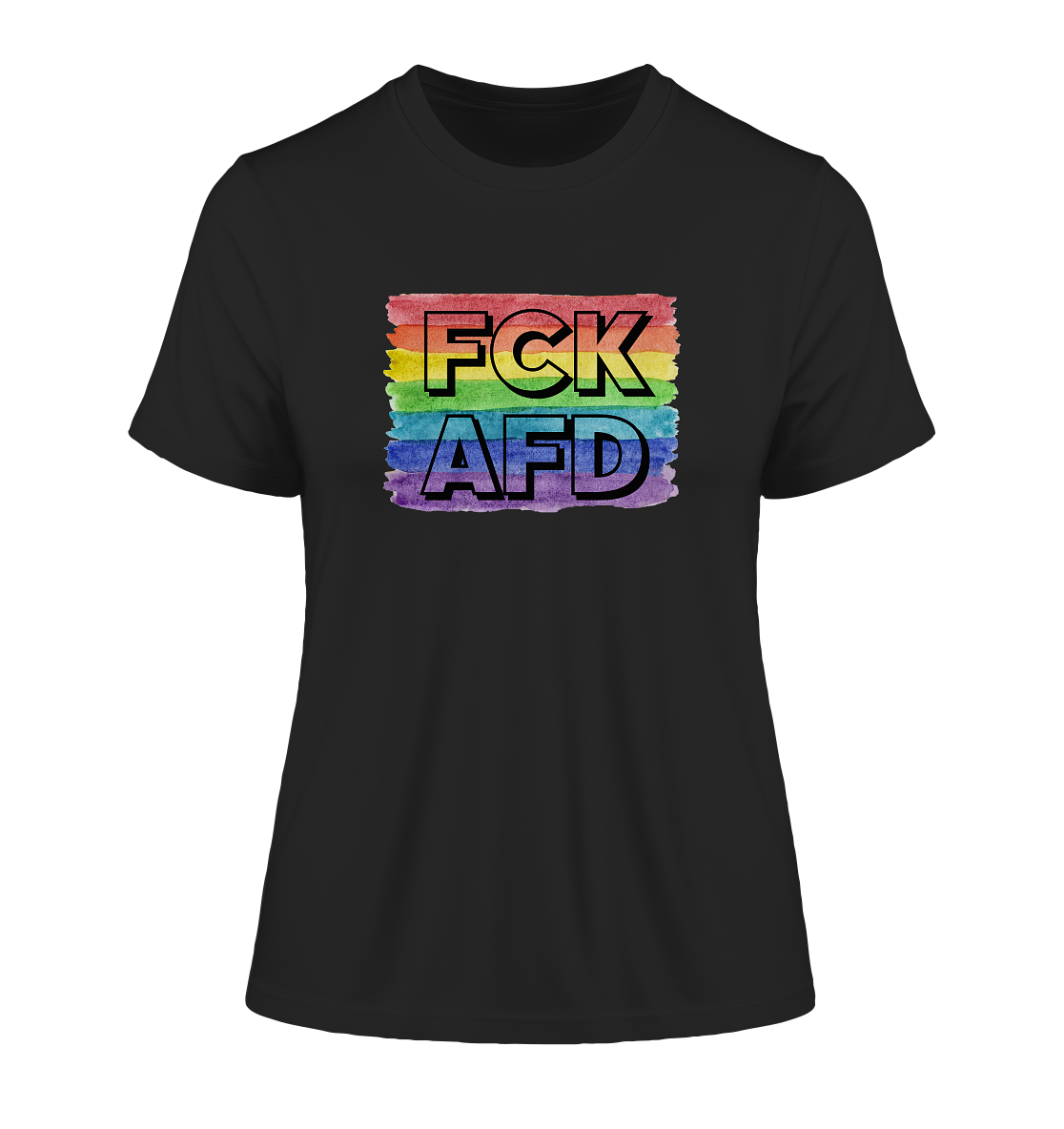 FCK AFD "Rainbow Resistance Edition" - Fitted Ladies Organic Shirt