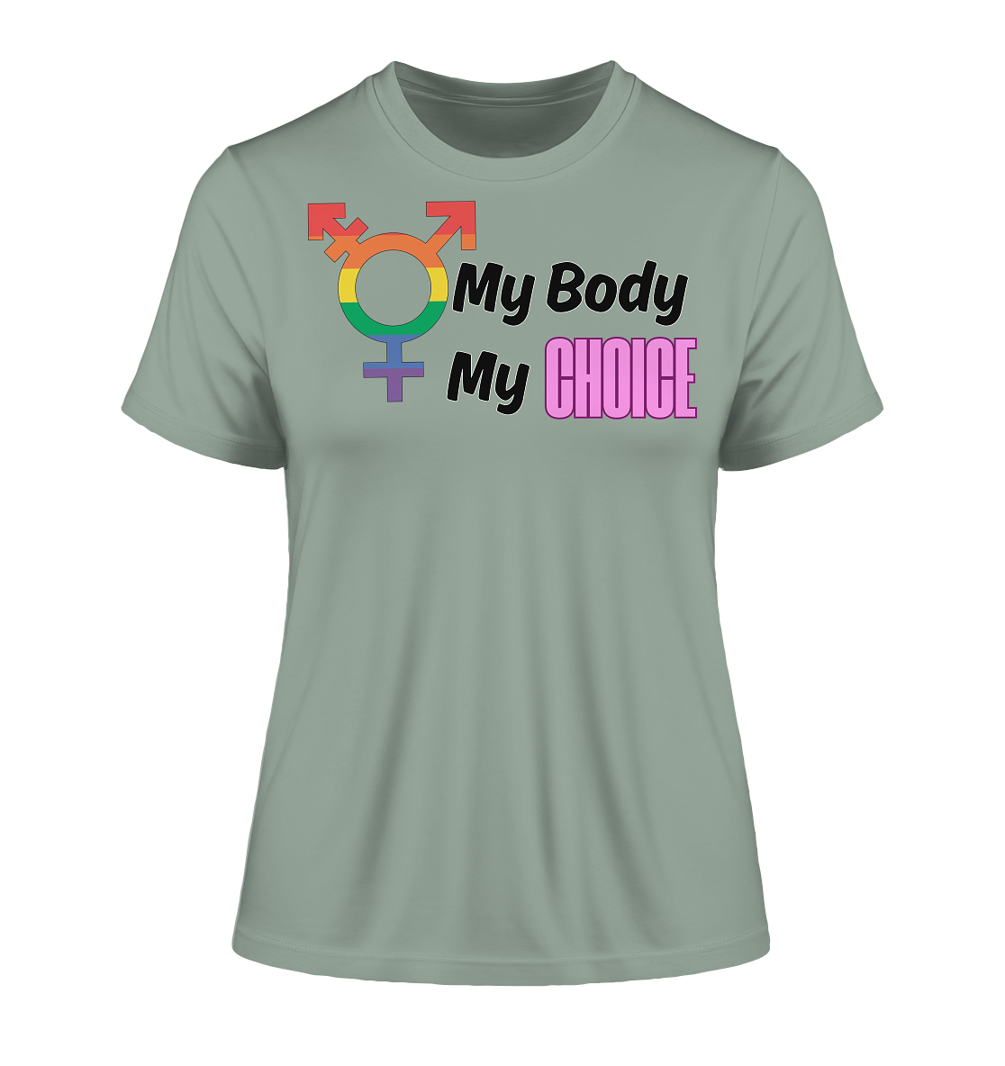 My Body My Choice "Rainbow Resistance Edition" - Fitted Ladies Organic Shirt