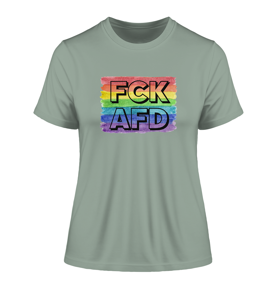 FCK AFD "Rainbow Resistance Edition" - Fitted Ladies Organic Shirt