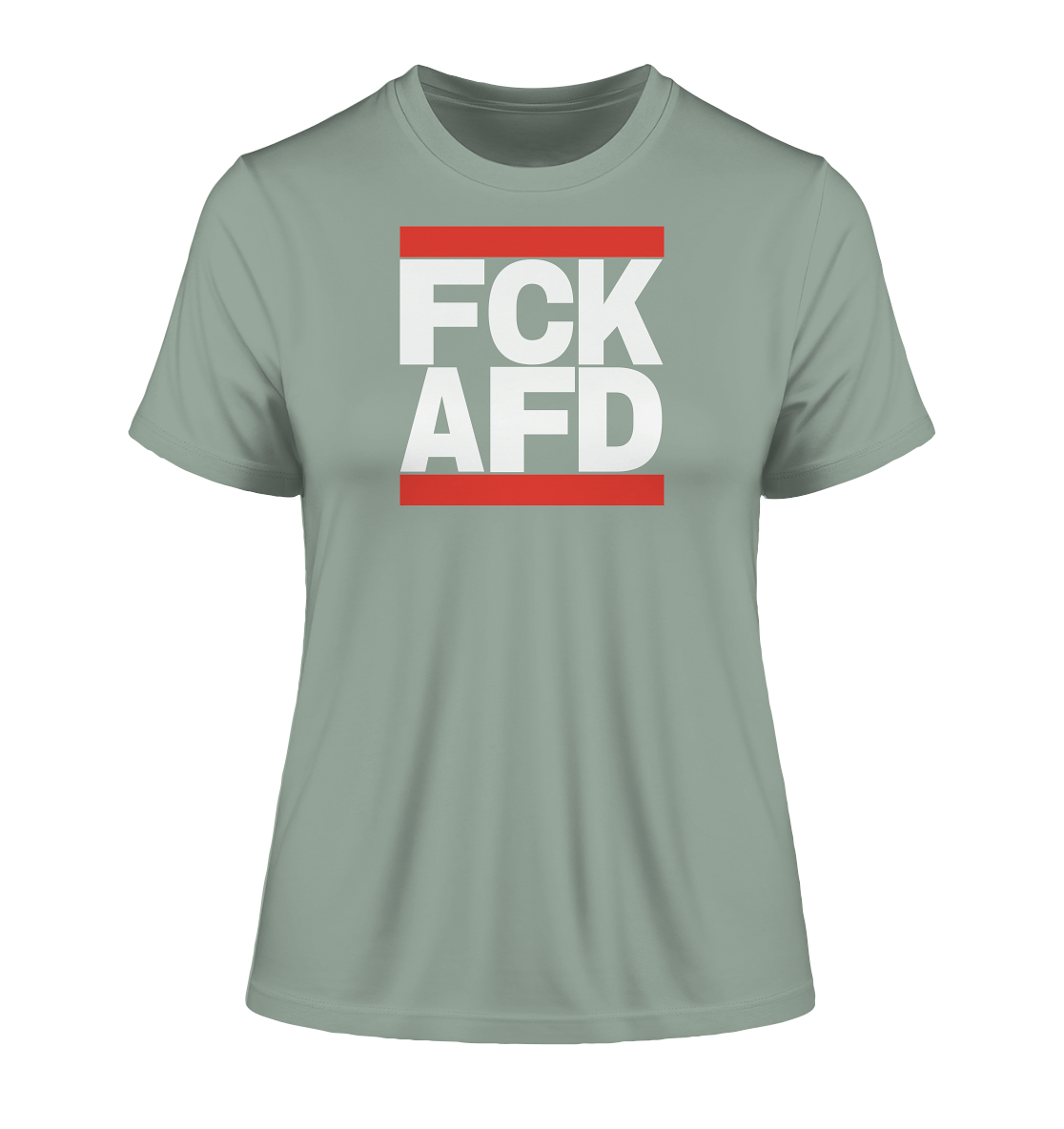 FCK AFD (weiße Schrift) - "Frauen" Stanley/Stella Fitted T-Shirt