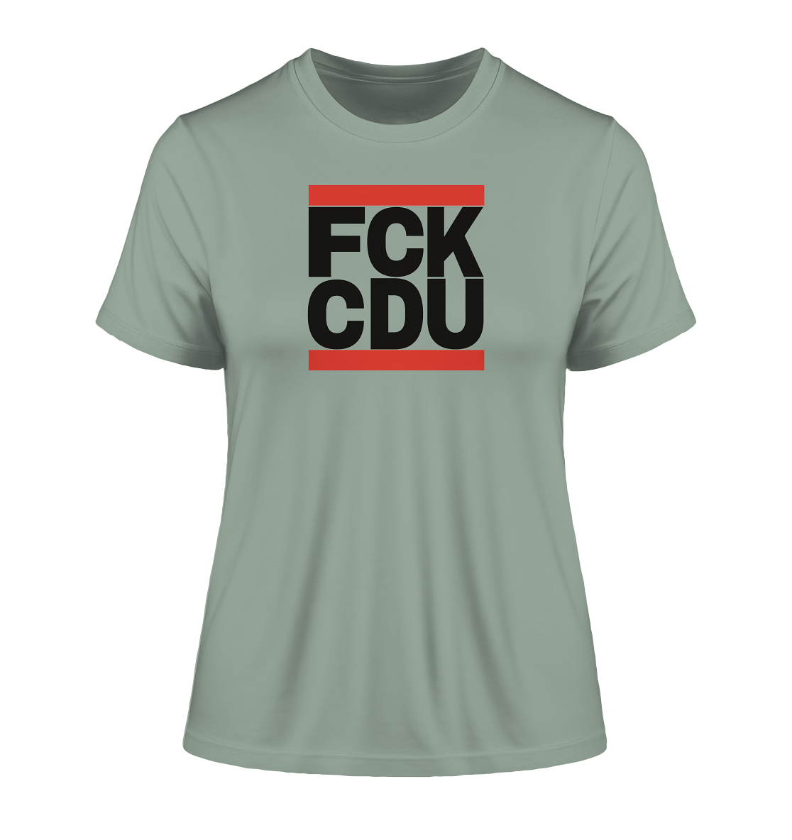 FCK CDU (schwarze Schrift) - Fitted Ladies Organic Shirt